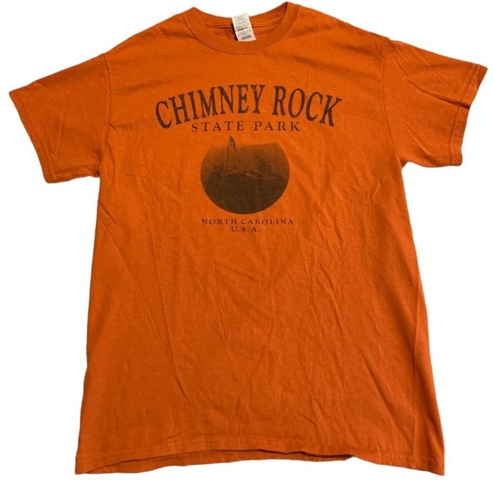 Orange Umbre clay Tee from Chimney Rock State Park